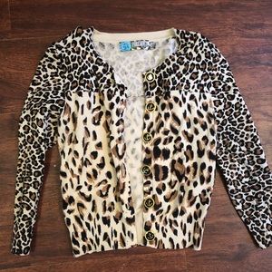 Cheetah print cardigan